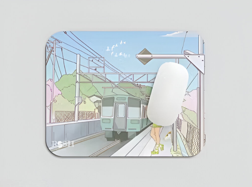 Locovibe – train sketch mouse pad