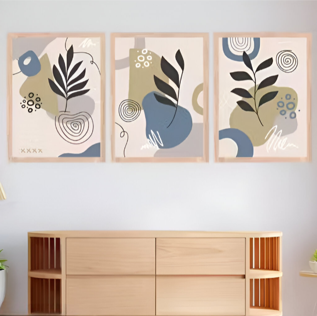 Abstract Nature Frames (Set Of 3)