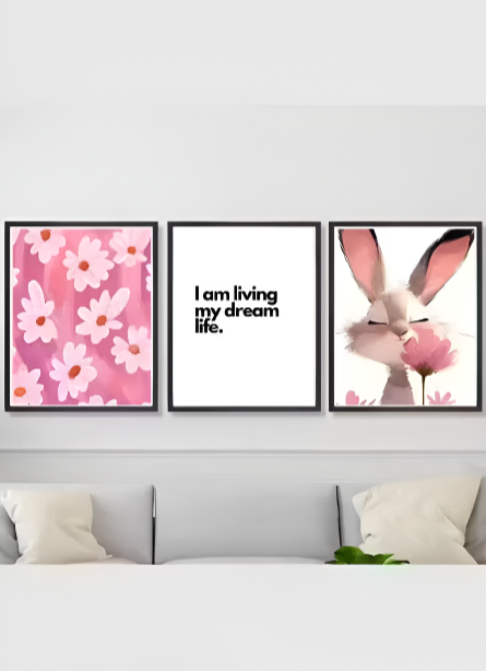 Cute Bunny & Flower Frame