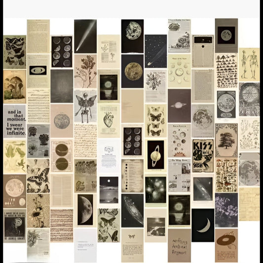 Vintage Green Collage Kit 70Pcs